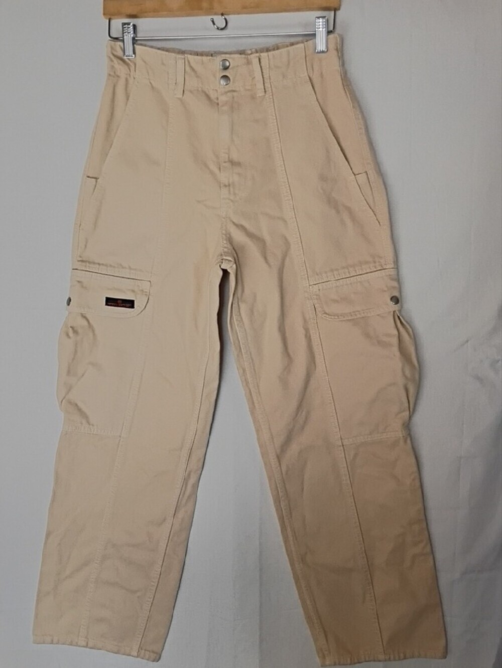 BDG  Women's Cream Urban Outfitters Y2k Cargo Pants Unisex Size 27 - Picture 3 of 13